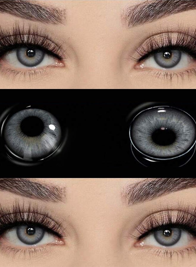 Catchu Look Yearly Grey Colored Lenses 14.5mm Contact Lenses for Enlarge Eyes - Image 3